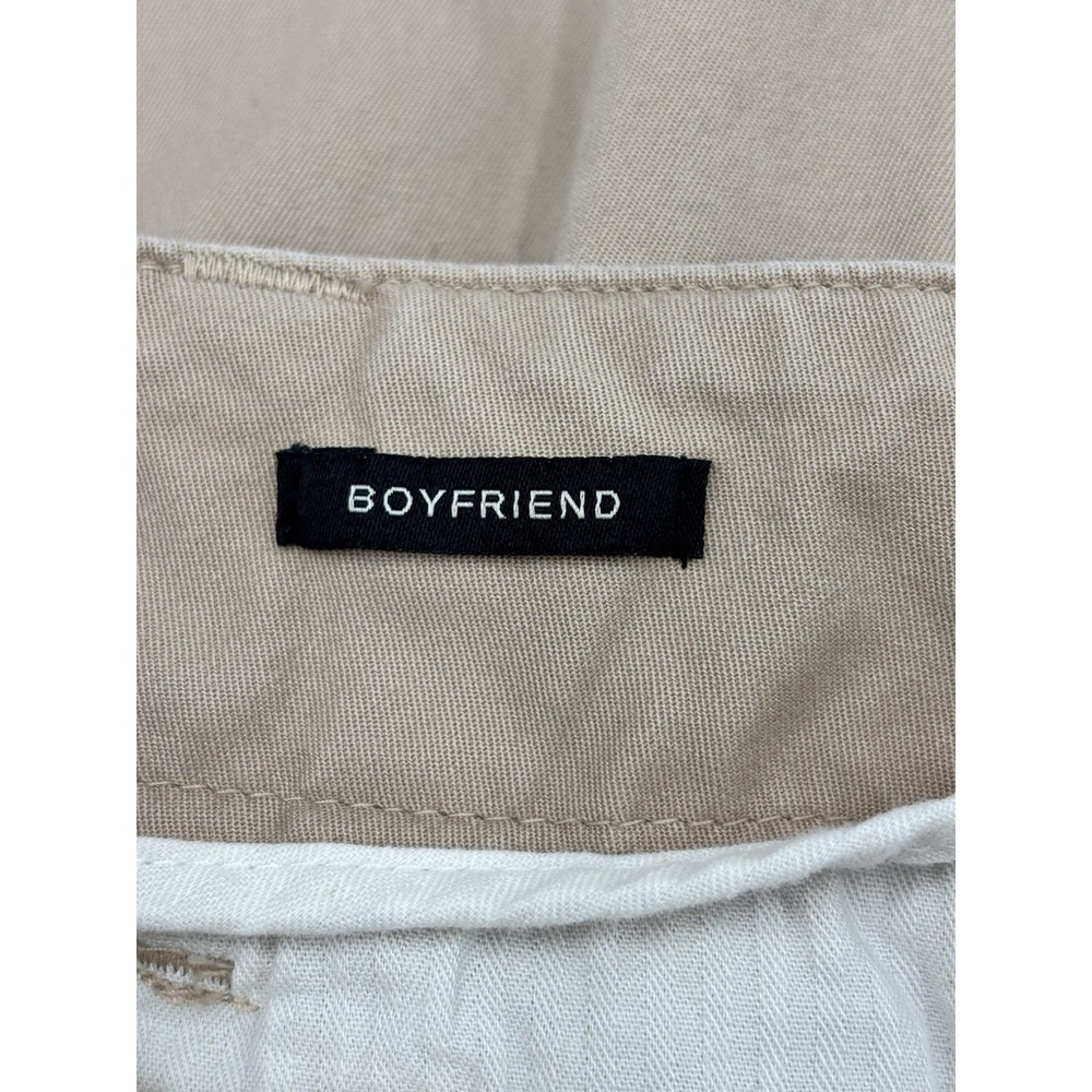 Talbots Women Boyfriend Pants 16W Beige Cotton Mid Rise Straight Leg Pocket Plus - Picture 2 of 10